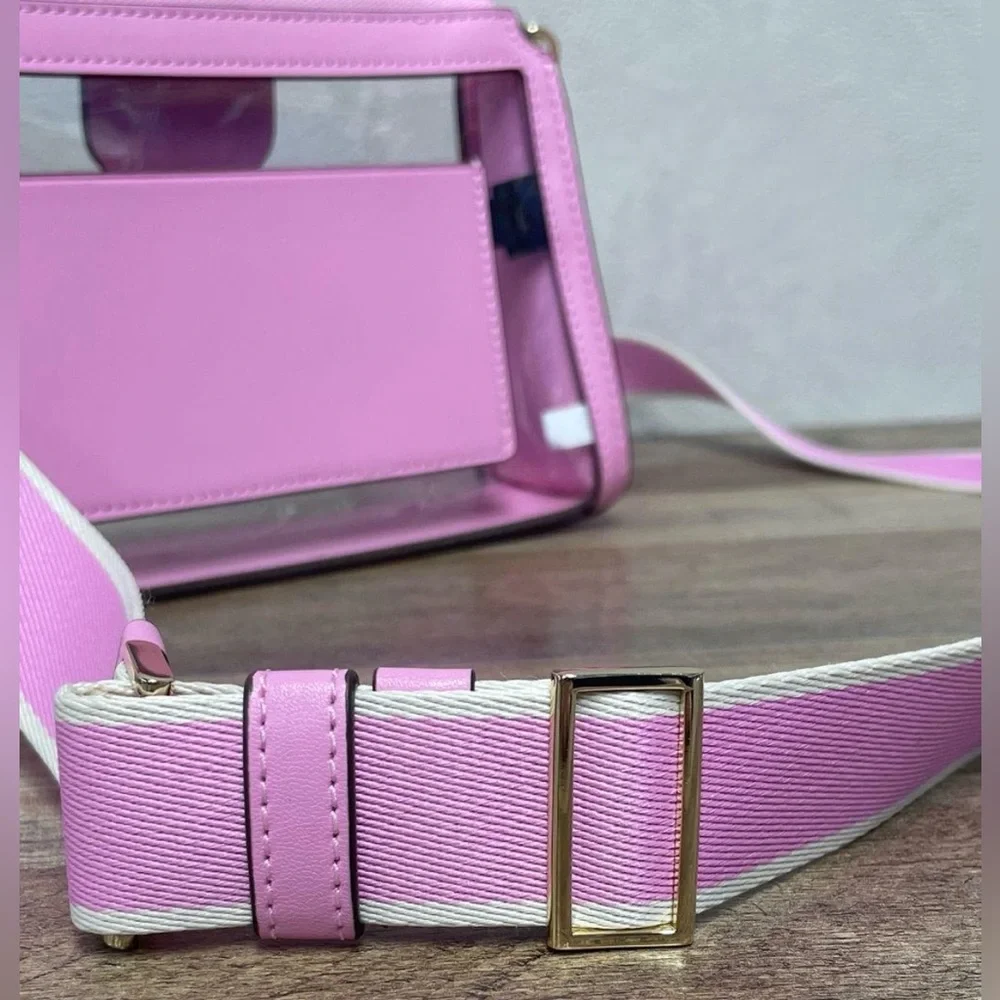 Kate Spade Pink Clear Crossbody with Removable Strap - Picture 3 of 10